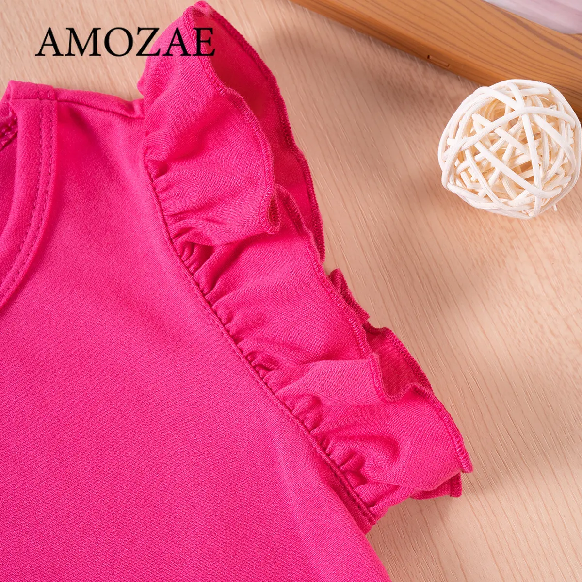0-6Y Girls Summer Cute Sweet Love Print Bowknot Flying Sleeve Top and Solid Color Shorts 2pc Set Comfortable Sleeveless Outfits