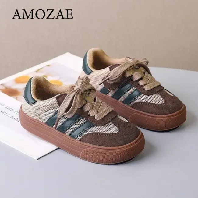 Children Tennis Shoes 2025 New Simple Kids Sneakers for Girls Patchwork Non-slip Boys Causal School Running Sneakers Non-slip