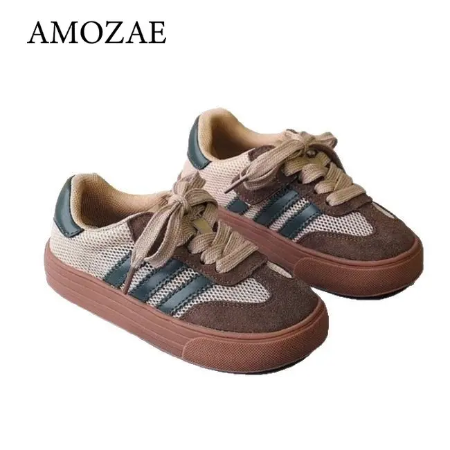 Children Tennis Shoes 2025 New Simple Kids Sneakers for Girls Patchwork Non-slip Boys Causal School Running Sneakers Non-slip