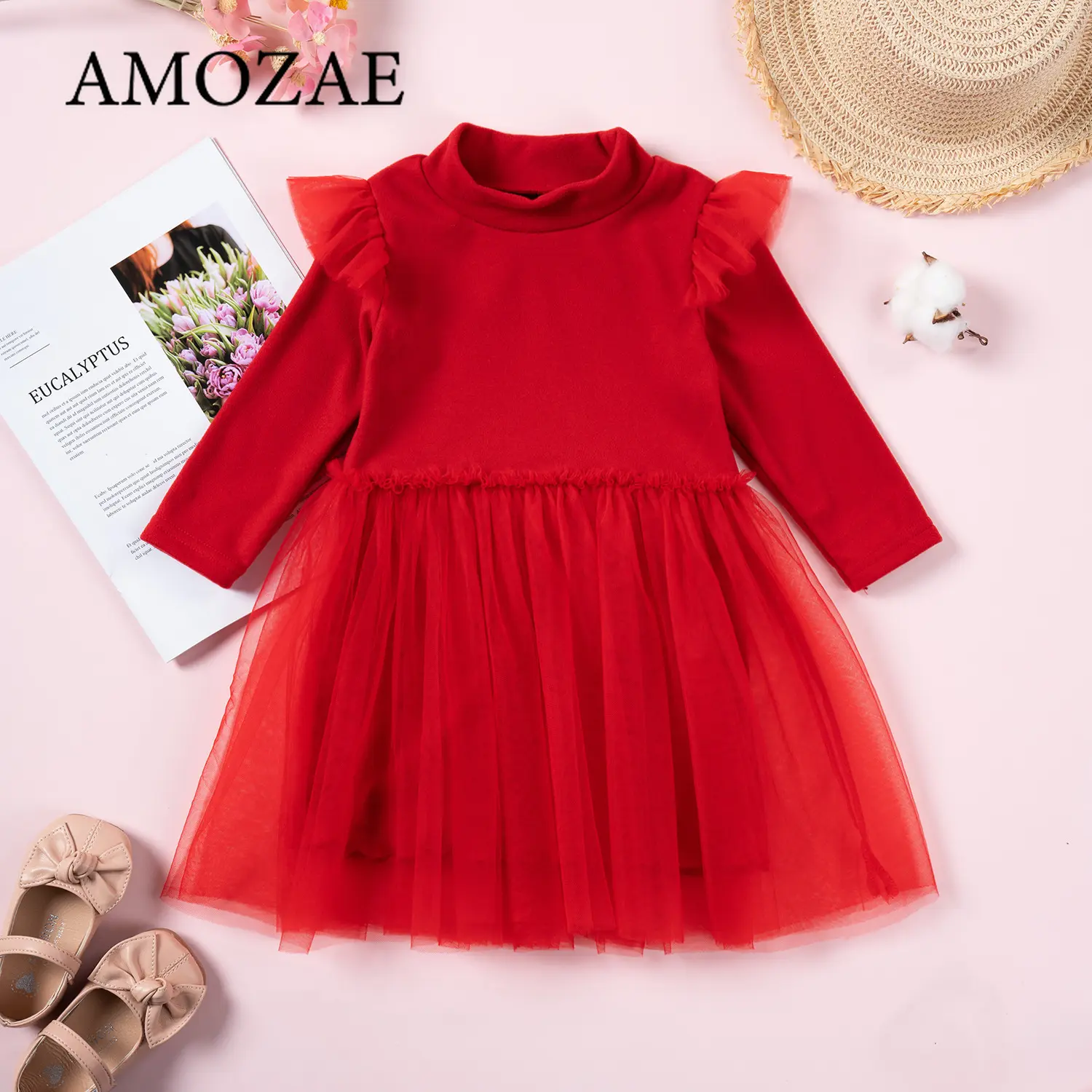 Girls Gauze Tutu Dress White Pink Spring Children Lace Princess Dress For 1-6 Yeas Old Baby Girl's Birthday Party Costume