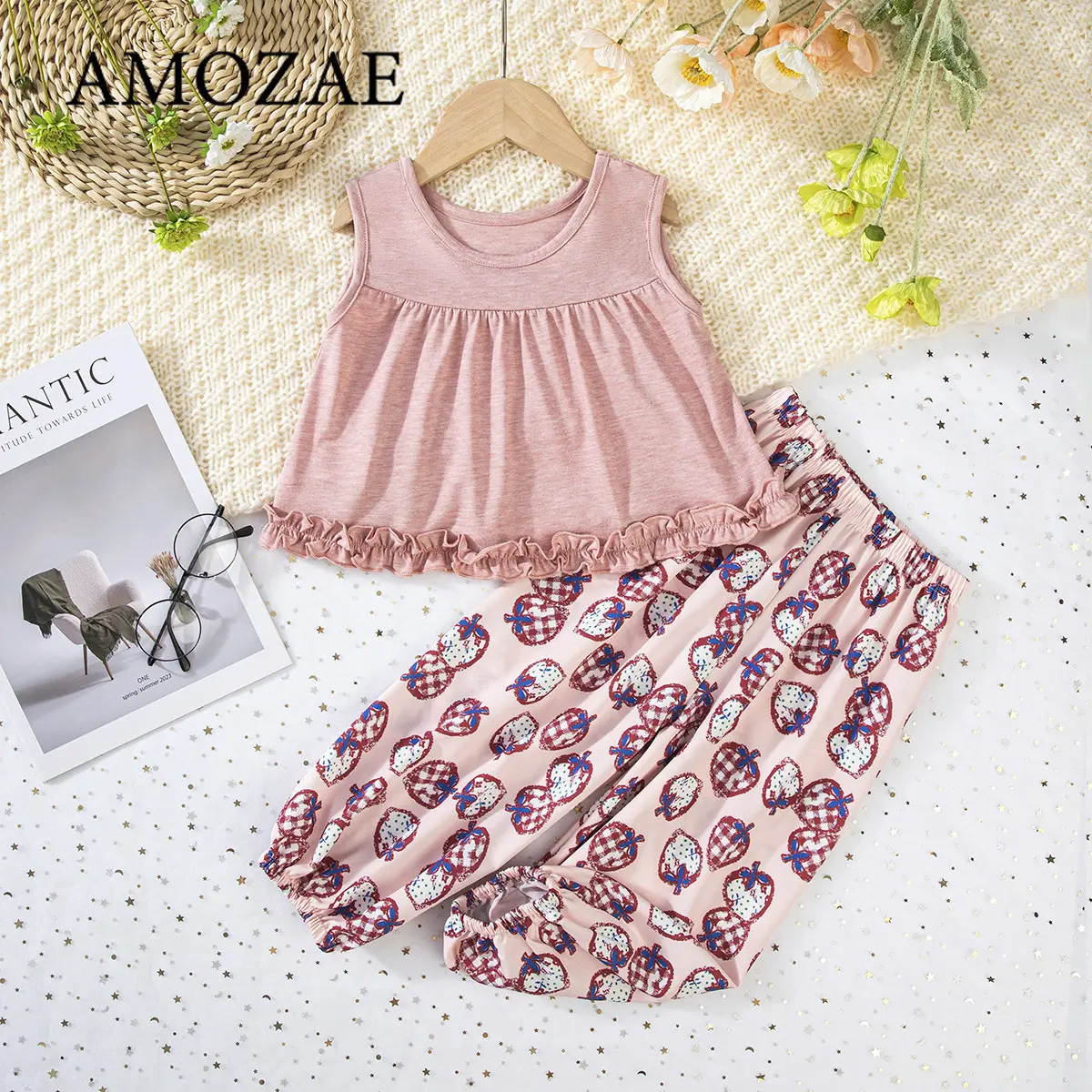 Baby Girls Sets Fashion Cotton Sleeveless Vest Childrens Plaid Pants 2025 Spring Summer New Style Kids Two Piece Sets