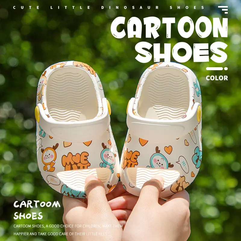 Soft Sole Cartoon Design Sandals for Infants Kids Perfect for Indoor Outdoor Wear Boys Girls Summer Fashionable Cute Slippers