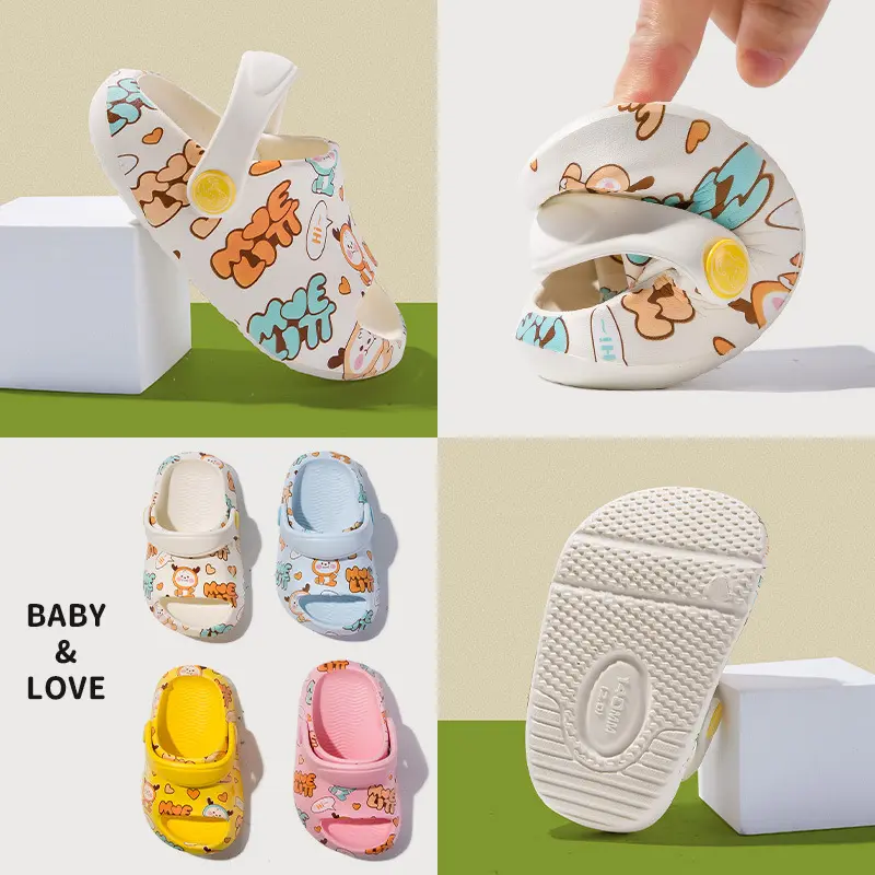 Soft Sole Cartoon Design Sandals for Infants Kids Perfect for Indoor Outdoor Wear Boys Girls Summer Fashionable Cute Slippers
