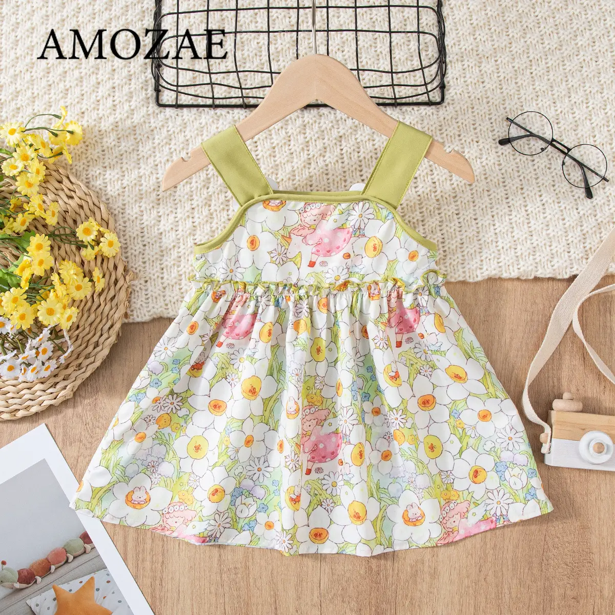 Baby Girl Dresses Summer Floral Lace Lace Girls Princess Dress Cute Sleeveless Girls Beach Dresses