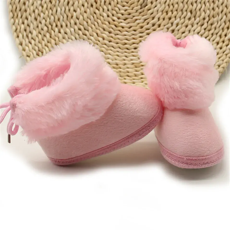 Newborn Toddler Warm Boots Winter First Walkers baby Girls Boys Shoes Soft Sole Fur Snow Booties for 0-18M