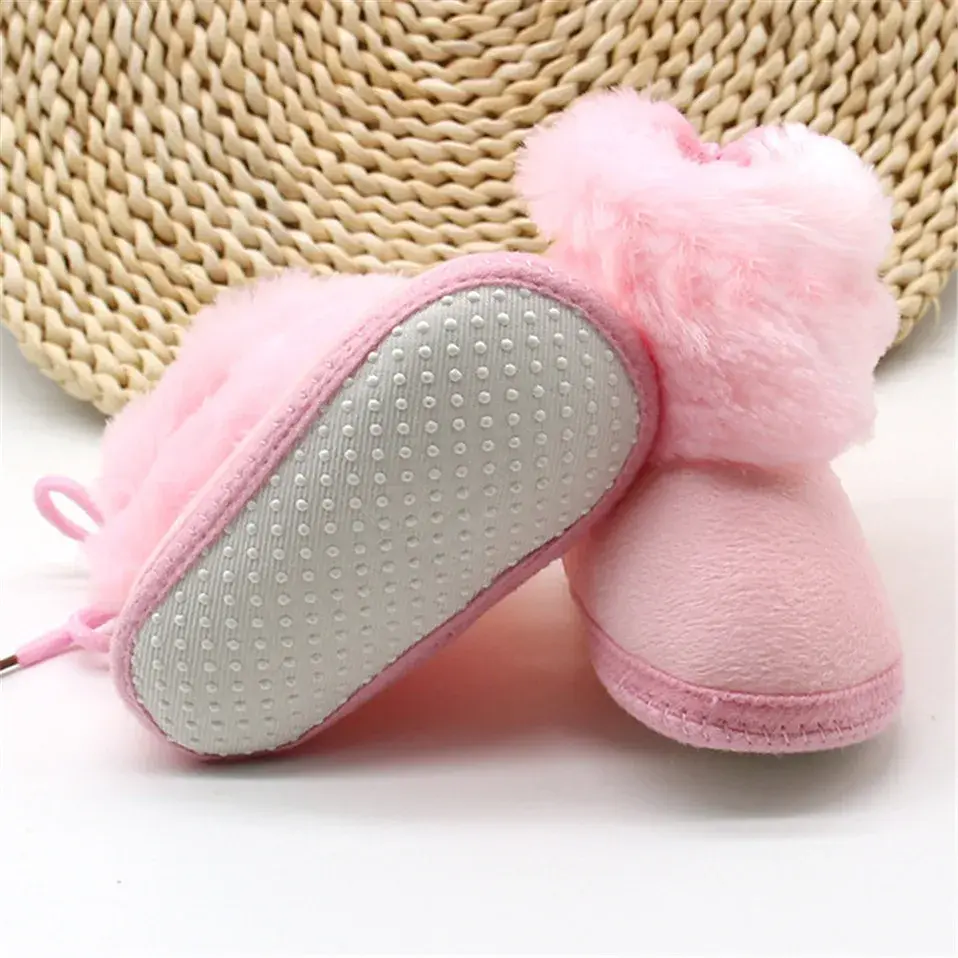 Newborn Toddler Warm Boots Winter First Walkers baby Girls Boys Shoes Soft Sole Fur Snow Booties for 0-18M