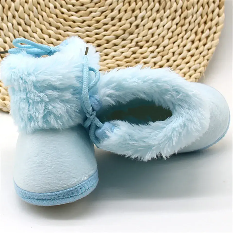 Newborn Toddler Warm Boots Winter First Walkers baby Girls Boys Shoes Soft Sole Fur Snow Booties for 0-18M