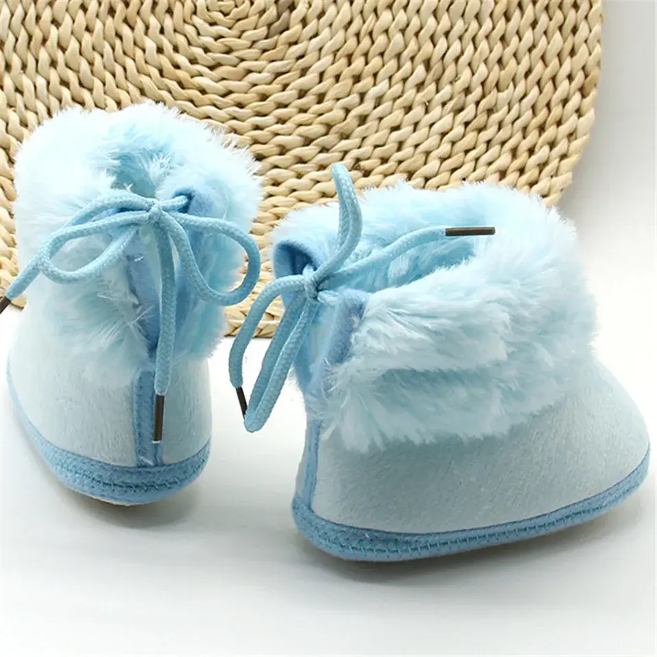 Newborn Toddler Warm Boots Winter First Walkers baby Girls Boys Shoes Soft Sole Fur Snow Booties for 0-18M