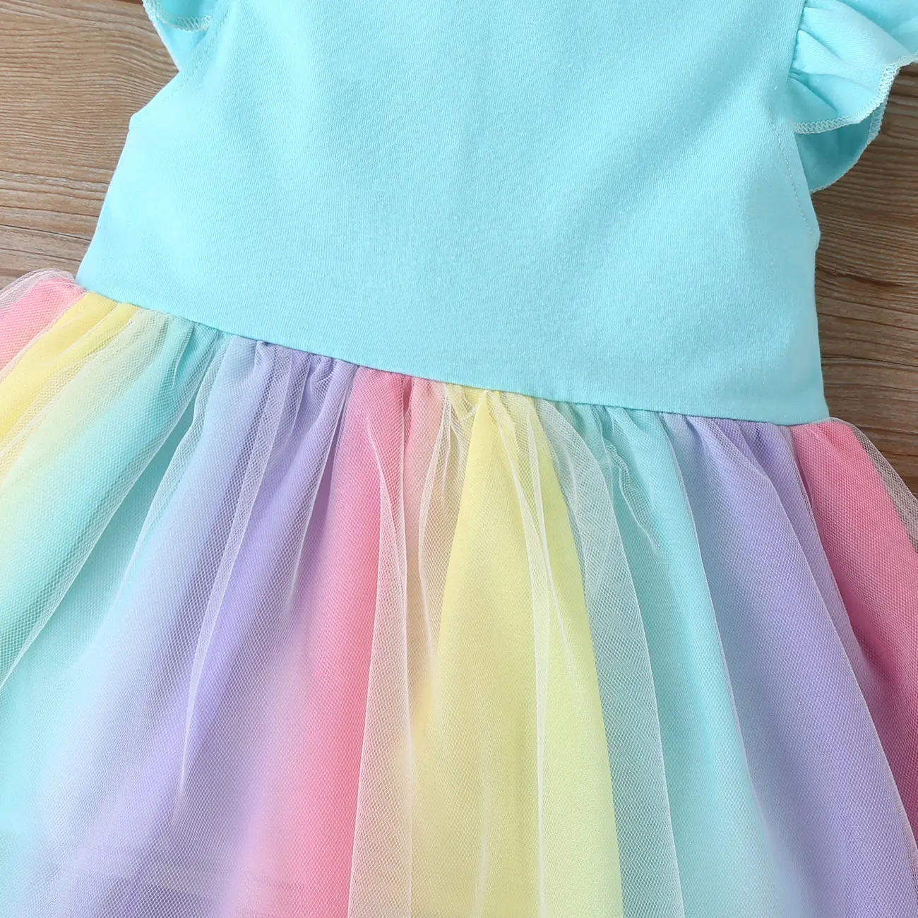 Baby Dresses Summer Rainbow Colorful Pattern Cute Girl Kid's Dress Cute Casual Baby Girls Princess Dresses