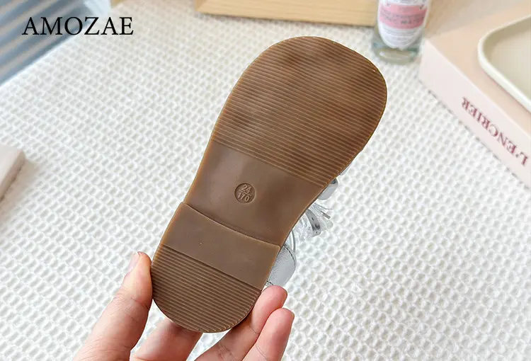 Girl's Summer Sandals Princess Children's Shoes Children's Soft Bottom Bow Beach Shoes Children's Casual Shoes