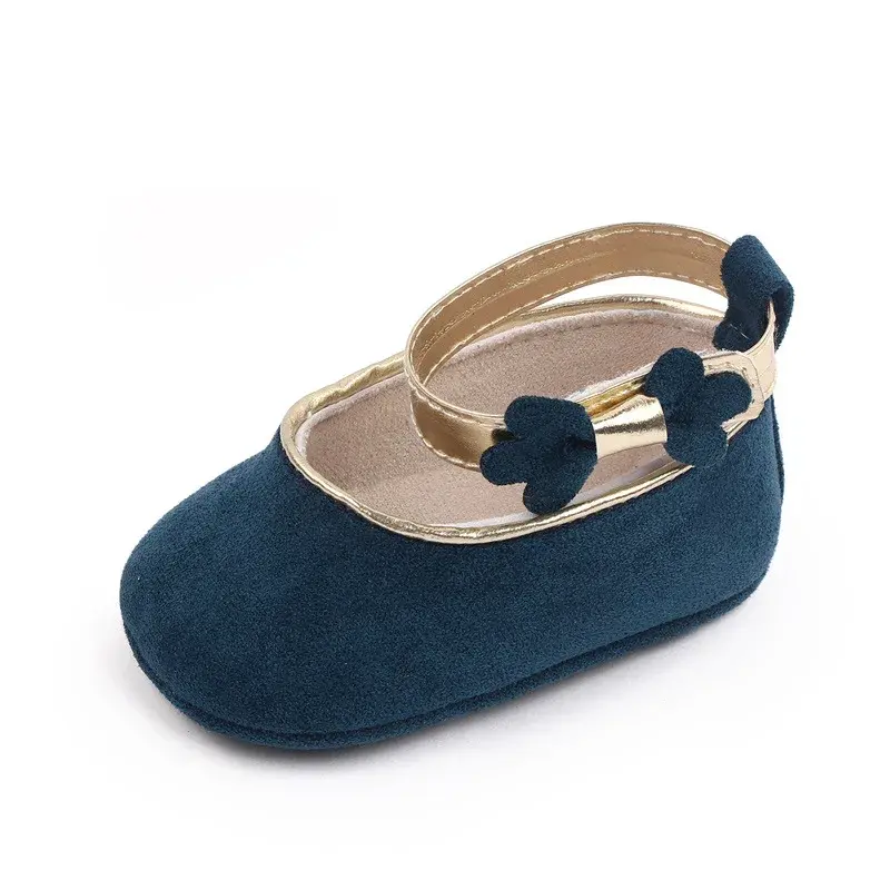 Baby Girls Princess Dress Shoes Cute Mary Jane Flats With Flowers Toddler Anti-Slip Soft Baby Girls Sandals 0-18 Months