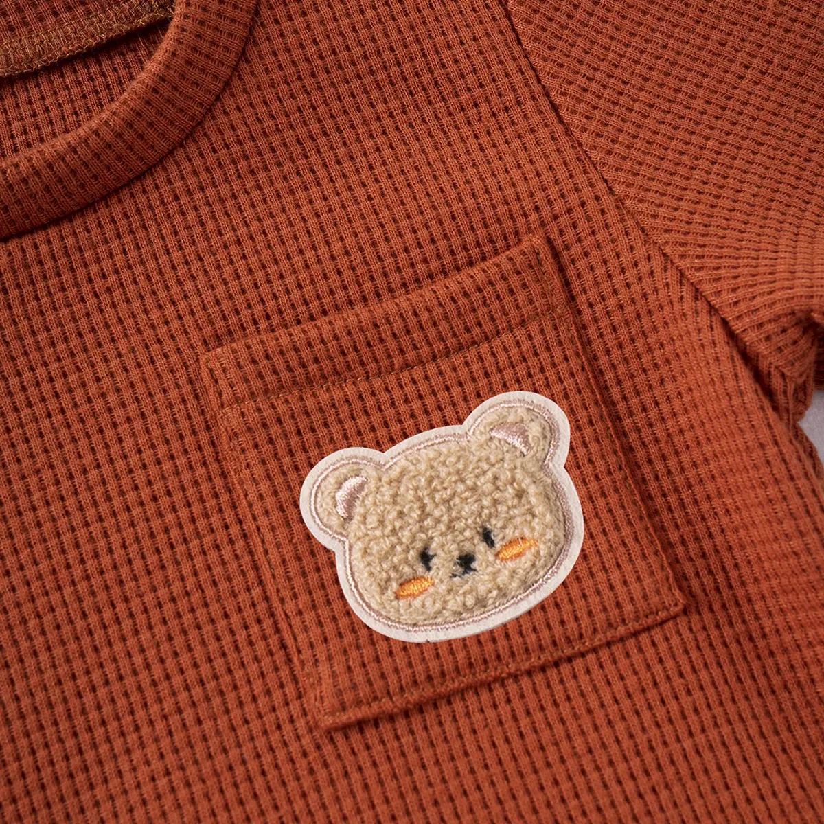 Summer Kids 2PC Set Toddler Boys Girls Bear Embroidery Short Sleeve Top Breathable Shorts Soft Comfortable Casual Outfit Clothes