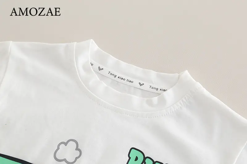 Summer Toddler Boy Outfits Casual Tractor Print New Fashion Childrens Boys T-shirts Tops and Shorts Two Piece Clothes Set