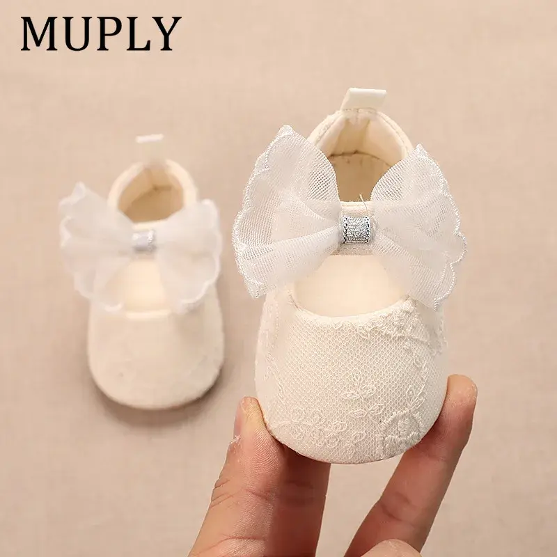 Newborn Baby Girl Walking Shoes Princess Shoes Little Baby Rubber Soft Bottom Anti Drop Girls Toddler Shoes 0-18 Months