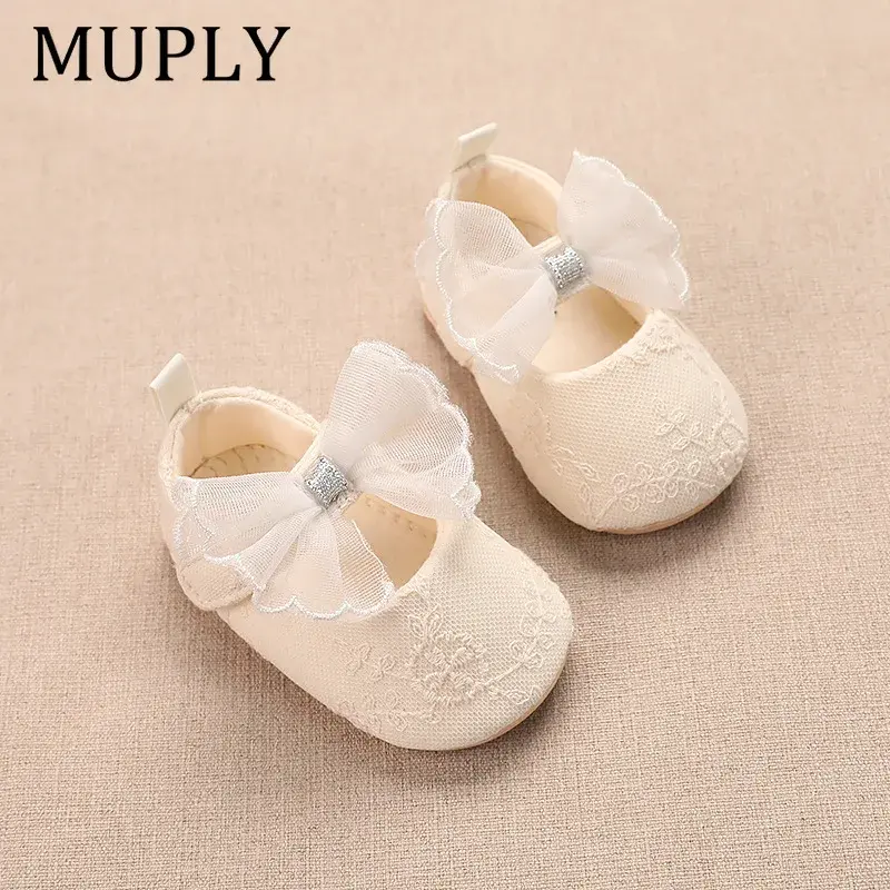 Newborn Baby Girl Walking Shoes Princess Shoes Little Baby Rubber Soft Bottom Anti Drop Girls Toddler Shoes 0-18 Months