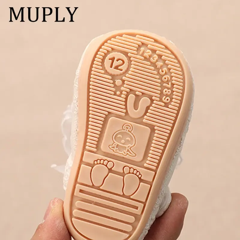 Newborn Baby Girl Walking Shoes Princess Shoes Little Baby Rubber Soft Bottom Anti Drop Girls Toddler Shoes 0-18 Months