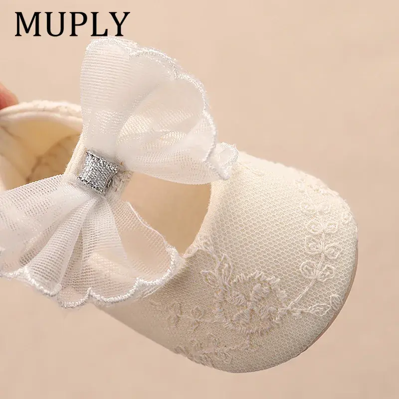 Newborn Baby Girl Walking Shoes Princess Shoes Little Baby Rubber Soft Bottom Anti Drop Girls Toddler Shoes 0-18 Months