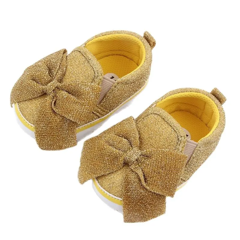 0-18M Newborn Infant Baby Girl Shoes Beautiful First Walkers Soft Sole Bowknot Princess Cute Shoe Toddler Walking Prewalkers