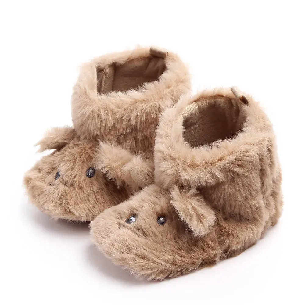 2025 Baby Boots Winter Boys Girl Warm Baby Snow Boots Plush Soft Bottom Infant Shoes Newborn Baby Animal Cute Kids Shoes
