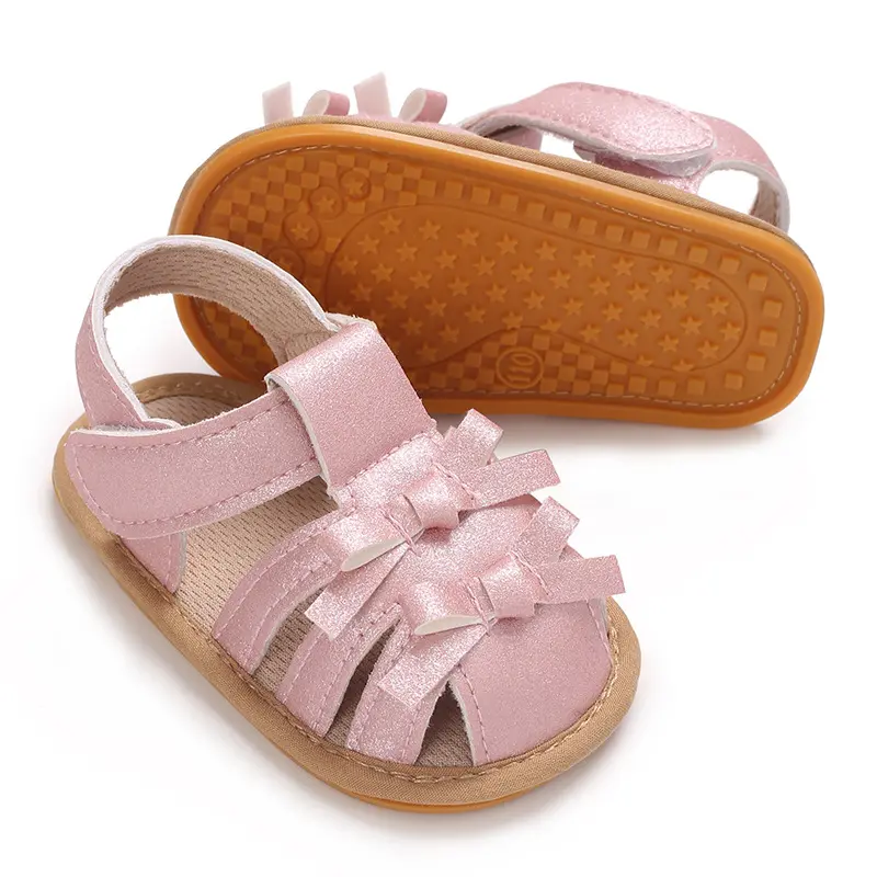 2025 Newborn Infant Baby Girls Shoes Summer Sandals Casual Rubber Bottom Non-Slip Breathable Kids Shoes