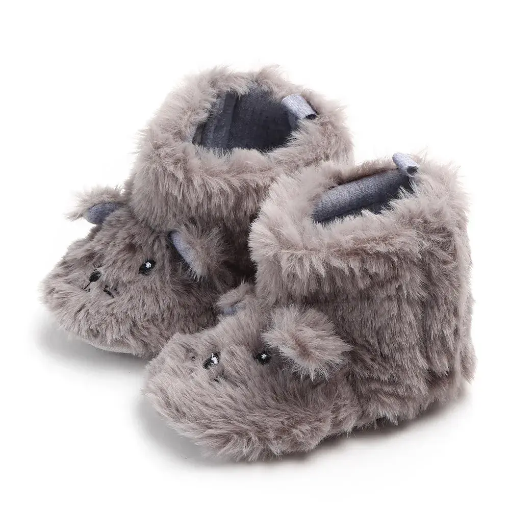 2025 Baby Boots Winter Boys Girl Warm Baby Snow Boots Plush Soft Bottom Infant Shoes Newborn Baby Animal Cute Kids Shoes