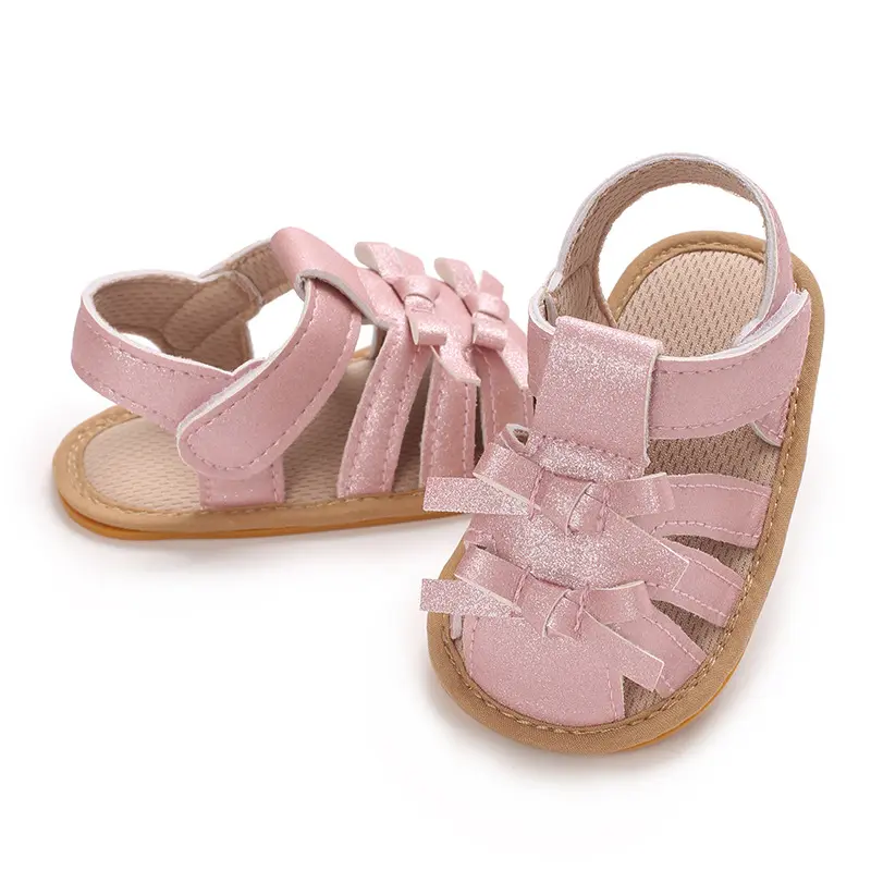 2025 Newborn Infant Baby Girls Shoes Summer Sandals Casual Rubber Bottom Non-Slip Breathable Kids Shoes