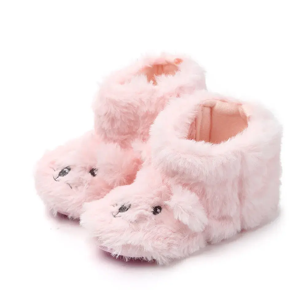 2025 Baby Boots Winter Boys Girl Warm Baby Snow Boots Plush Soft Bottom Infant Shoes Newborn Baby Animal Cute Kids Shoes
