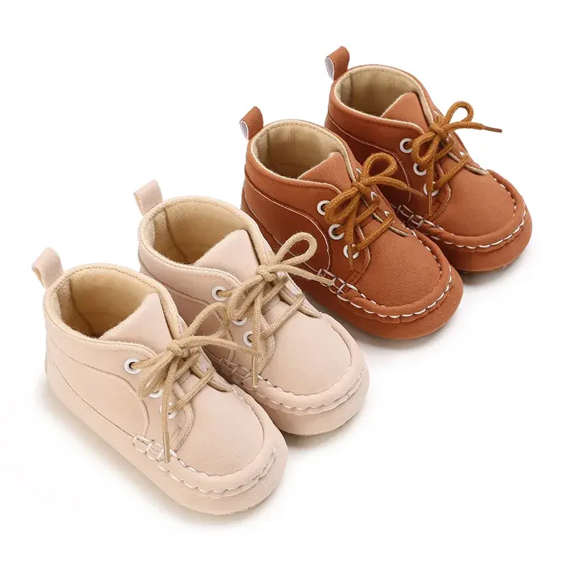 0-1Y Spring Autumn New Brown Baby Walking Shoes Boys Soft Sole Lightweight Sports Shoes First Walkers