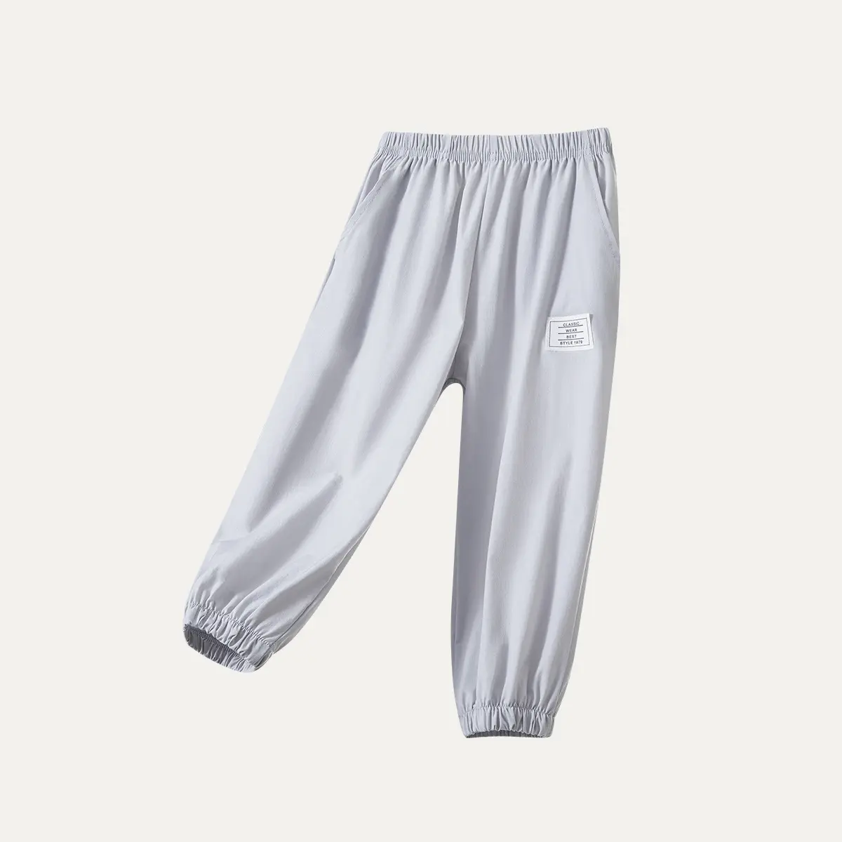 New 3-Piece Baby Boy Girls Solid Color Simple Sports Casual Pants Outdoor Riding Sports Pants Anti-Mosquito Pants