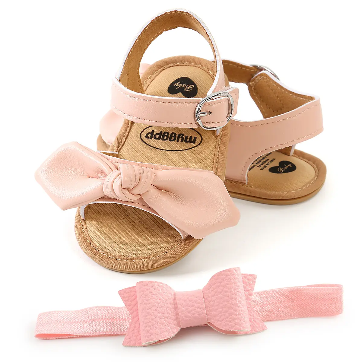 Baby Girl's Summer Sandals Bowtie Pu Leather Sweet Baby Sliders Lovely Stylish Three Colors Flexiable Cute Kids Flats