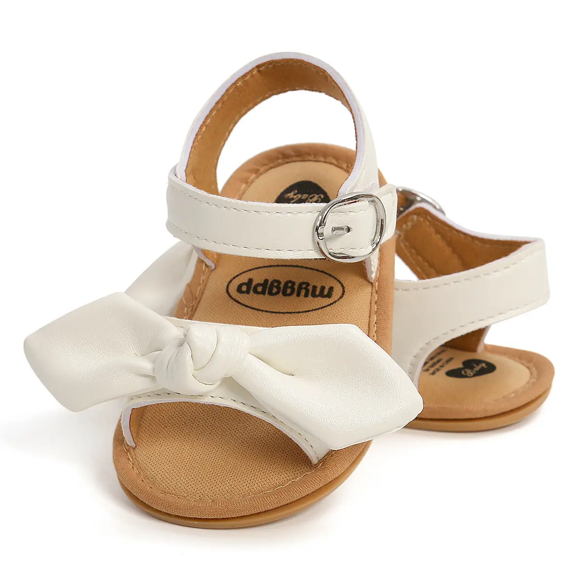 Baby Girl's Summer Sandals Bowtie Pu Leather Sweet Baby Sliders Lovely Stylish Three Colors Flexiable Cute Kids Flats