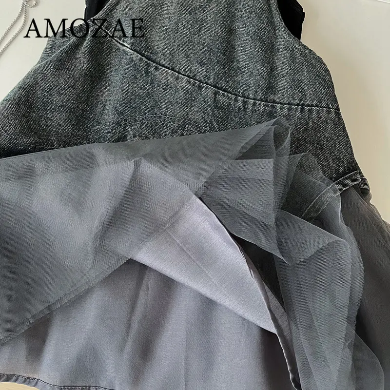 Summer Children Clothing Sets Sleeveless T-shirt + Denim Strappy Skirt Girls Clothes for 2 To 7 Years Baby Girl Outfit Skirt Set