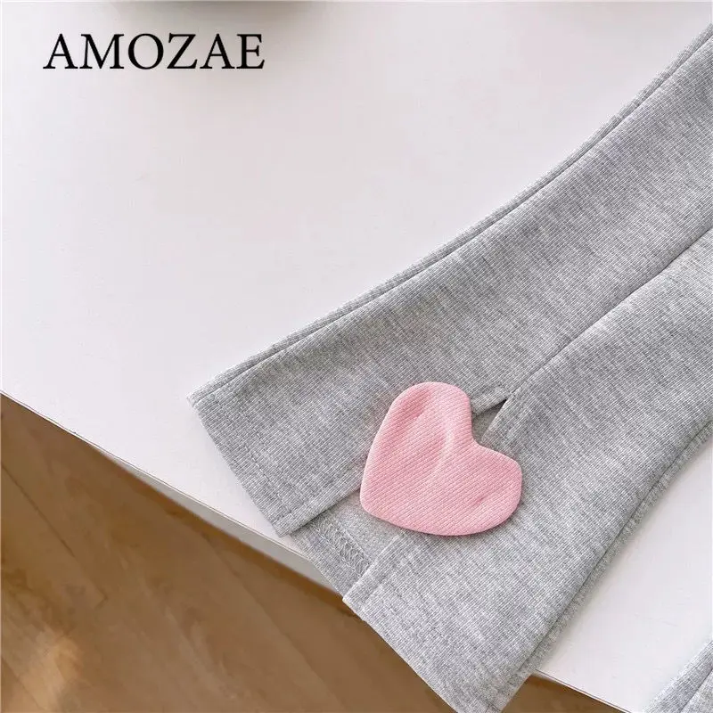 Autumn New Girls' Children Bell-Bottom Pants Western Style Draping Split Spring and Autumn Outerwear Corduroy Pants