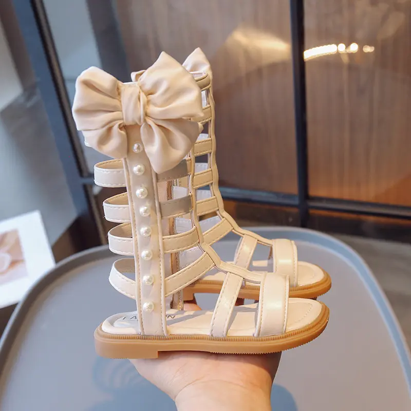 Children Girls Sandals Summer Side Zipper Sandals Little Girls' Fashion Princess Shoes Children'S Sandals Baby Girl Sandal