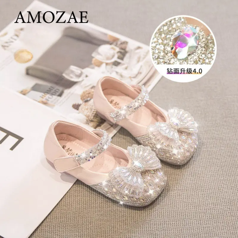 Summer Roman Sandals Fashion Bow Sequins Beads Comfortable Everyday Children's Cute Casual Flat Walking Shoes Zapatos Mujer
