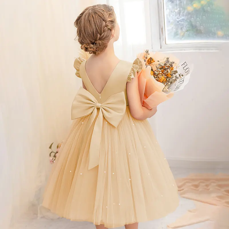 Kids Toddler Baby Girl Dress Summer Chiffon Evening Birthday Party Dresses for Girls Clothes