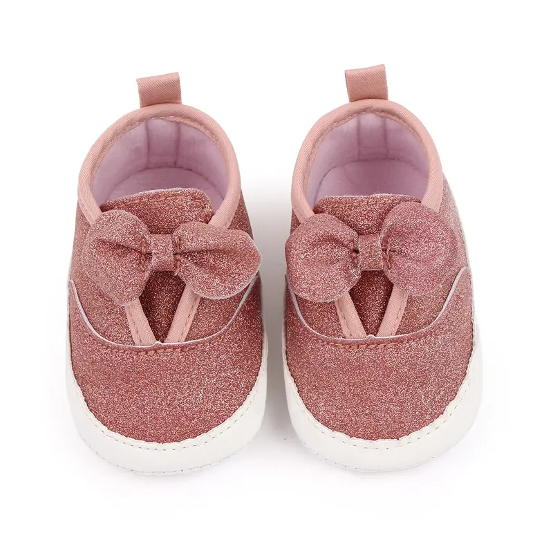 Fashion Designer Baby Girl Shoes Shinny Pink Slip-on Newborn Infant First Walkers Toddler Sneakers Breathable Casual Shoes