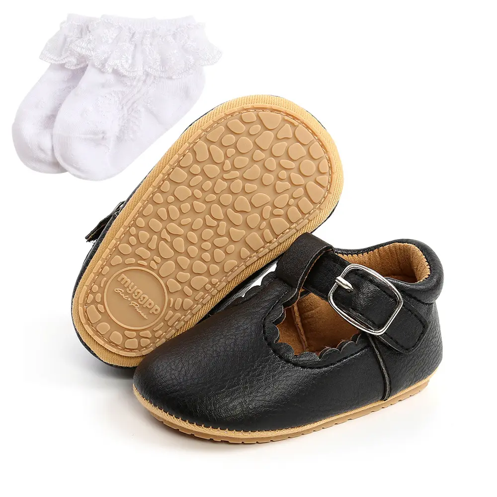 Newborn Baby Shoes PU Leather Boy Girl Shoes Toddler Rubber Sole Casual Shoes Anti-slip First Walkers Infant Spring And Autumn