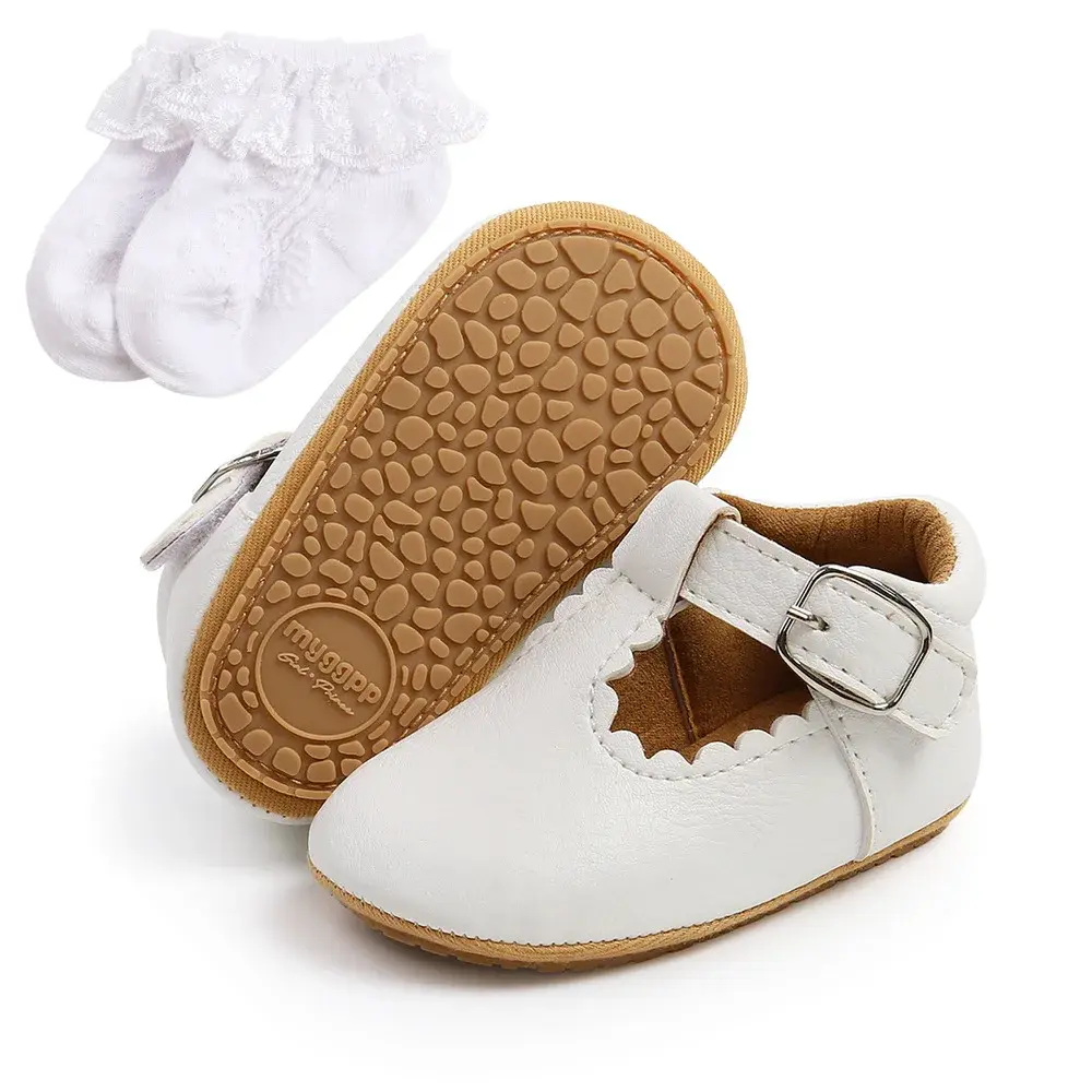 Spring Autumn Newborn Baby Shoes PU Leather Boy Girl Shoes Toddler Rubber Sole Casual Shoes Anti-slip First Walkers Infant