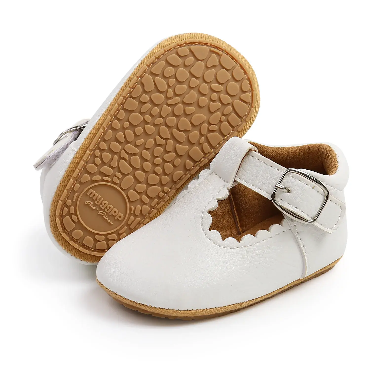 Spring Autumn Newborn Baby Shoes PU Leather Boy Girl Shoes Toddler Rubber Sole Casual Shoes Anti-slip First Walkers Infant