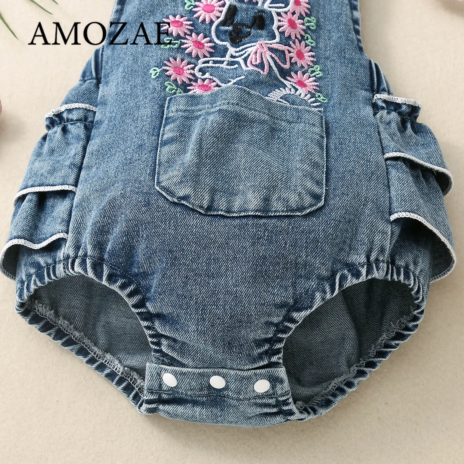 0-18M Newborn Infant Baby Girl Romper Summer Outfits Ruffle Sleeveless Floral Jumpsuit Headband Outfits