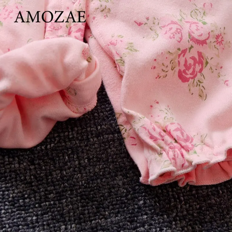 2PCS Newborn Baby Girl Clothes Romper Cotton Long Sleeves Fall Baby Costume Newborn Baby Jumpsuit Princess Style Toddler