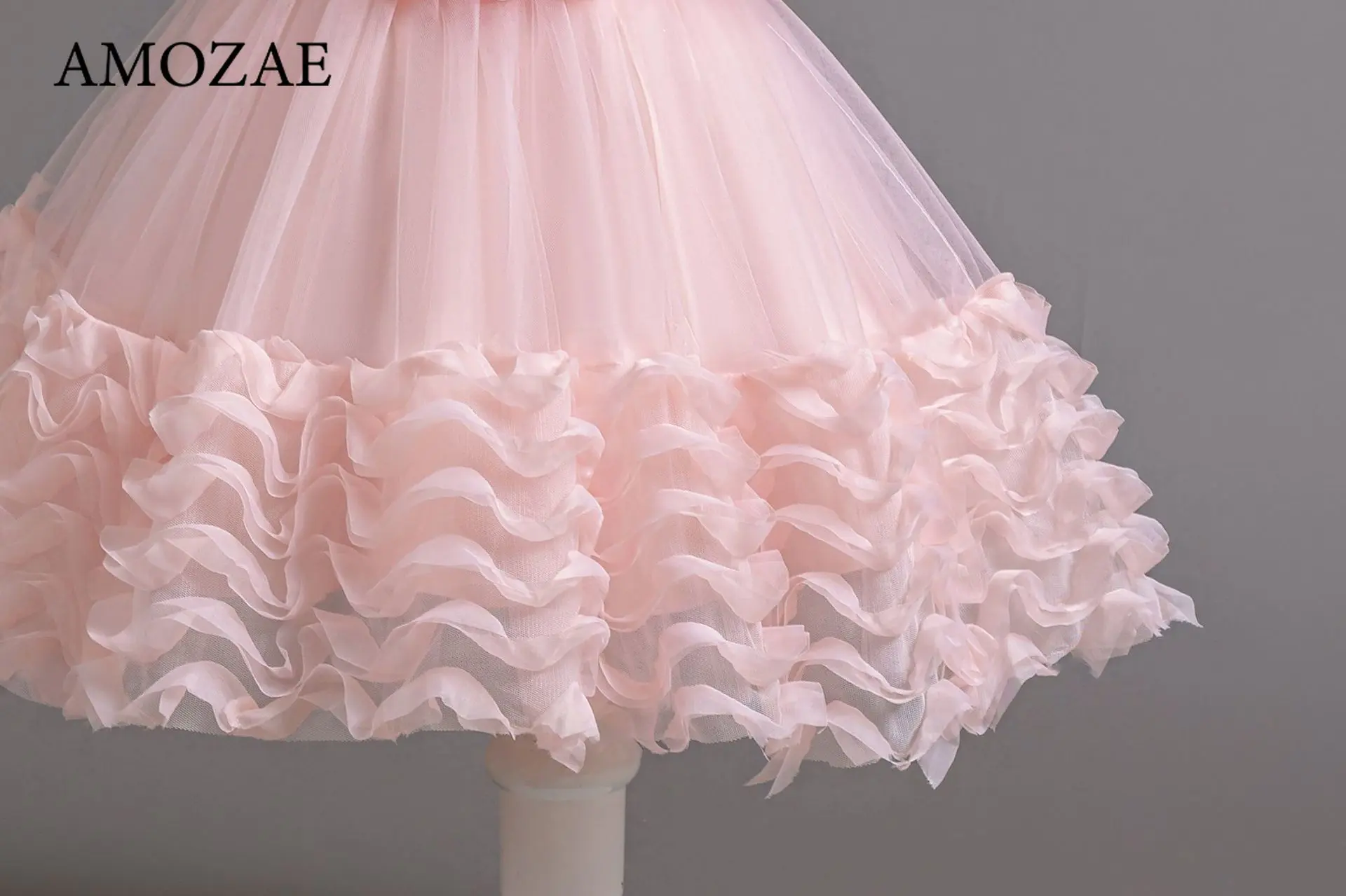 Children Girls Party Dress 3D Bow Princess Puff Sleeve Child Christmas Ball Gown for Wedding Birthday Baby Frocks 1-6 Years