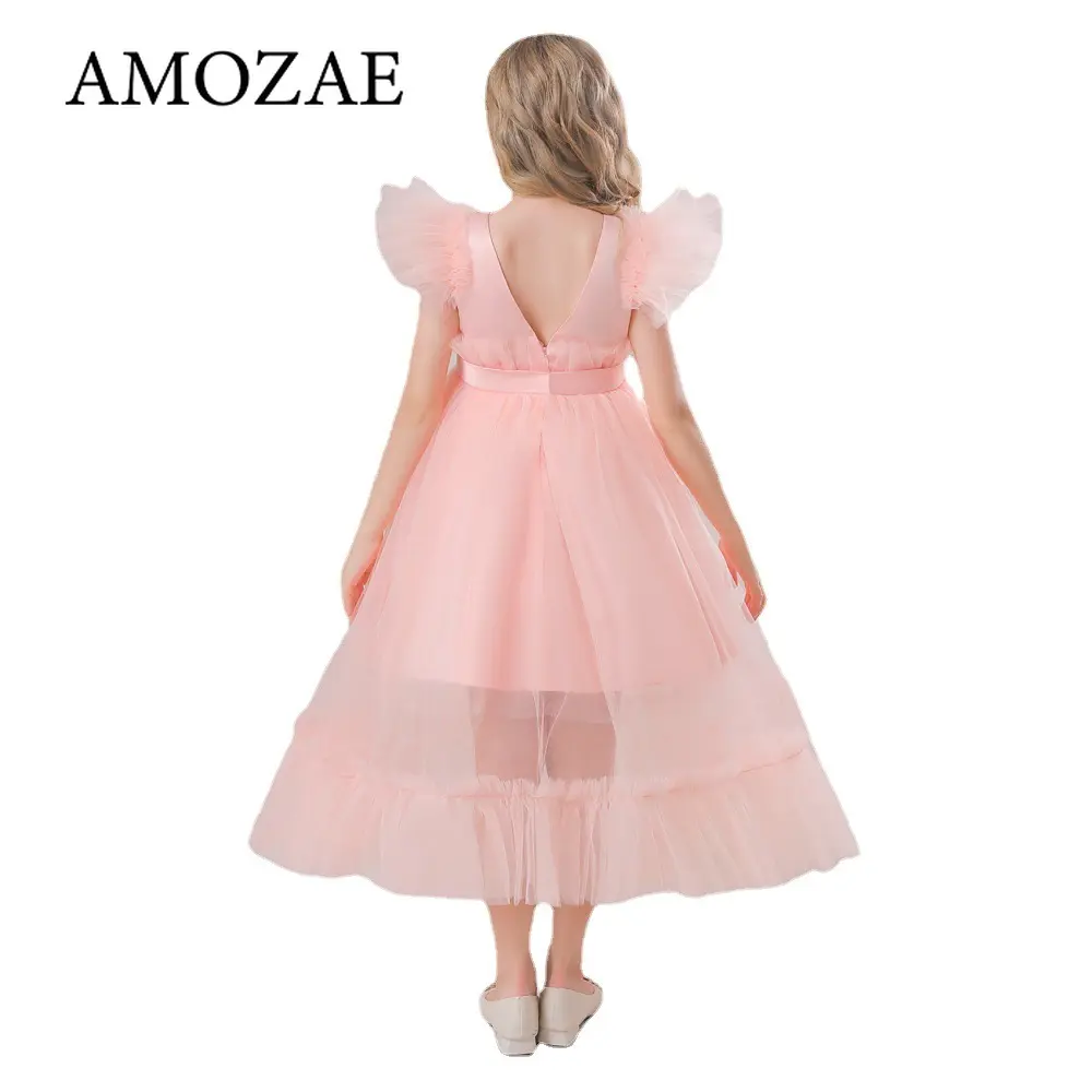 Children Girls Gown Bridesmaid Flower Dress For Wedding Teenage Girls Formals Pageant Gala Costume