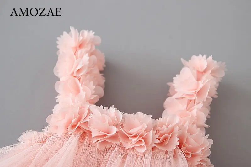 Baby Girl Clothes Lace Mesh Birthday Party Mini Dress for Girls Summer Sleeveless Dress Toddler Kid Casual Tutu Children Dresses