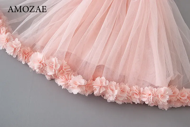 Baby Girl Clothes Lace Mesh Birthday Party Mini Dress for Girls Summer Sleeveless Dress Toddler Kid Casual Tutu Children Dresses