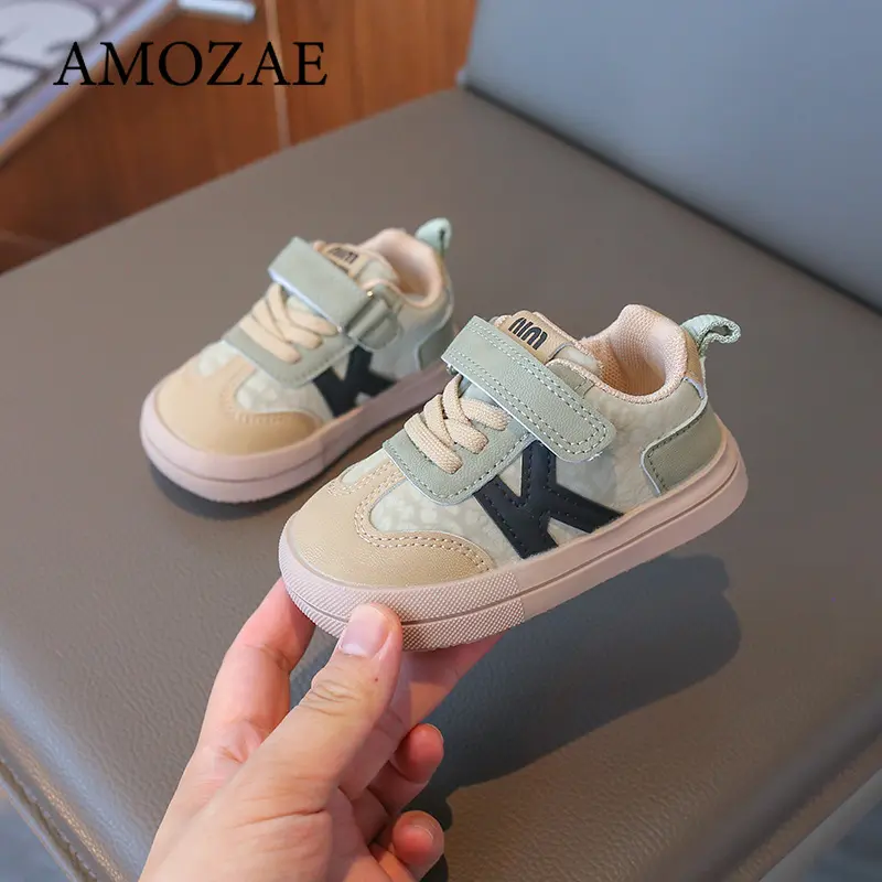 Children PU Leather Boy's Girl's Sport Sneakers Soft-soled Waterproof Infant Baby Ergonomics Kid's Sneakers