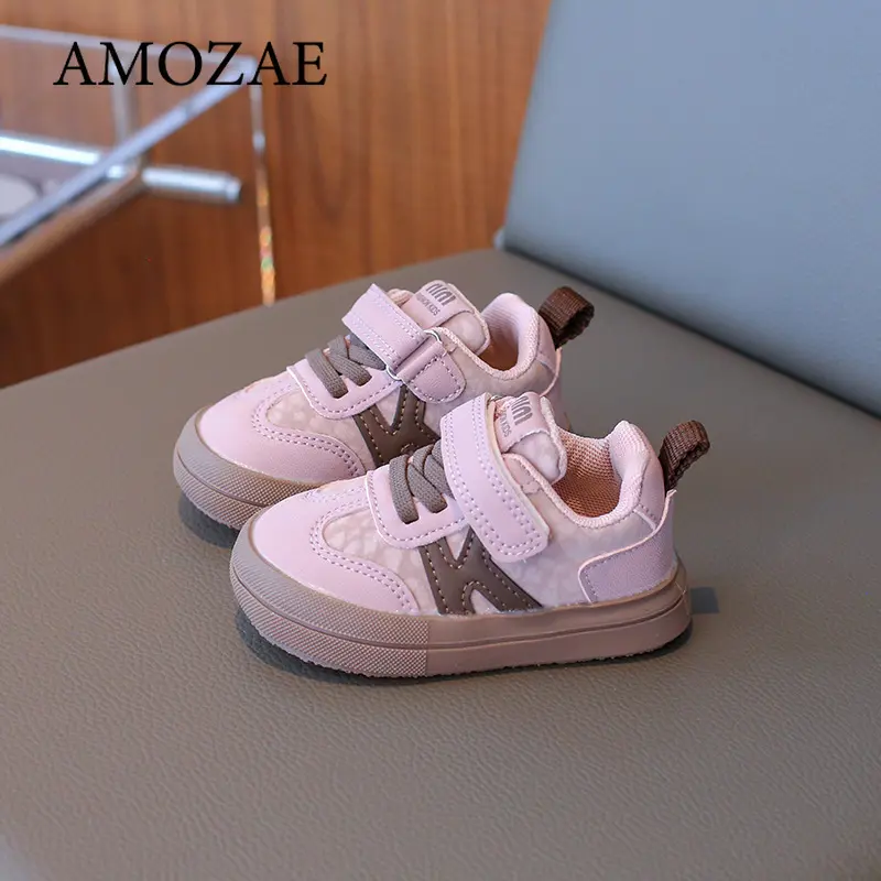 Children PU Leather Boy's Girl's Sport Sneakers Soft-soled Waterproof Infant Baby Ergonomics Kid's Sneakers