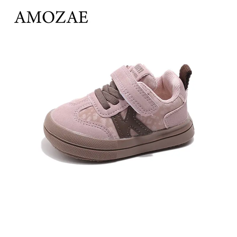 Children PU Leather Boy's Girl's Sport Sneakers Soft-soled Waterproof Infant Baby Ergonomics Kid's Sneakers