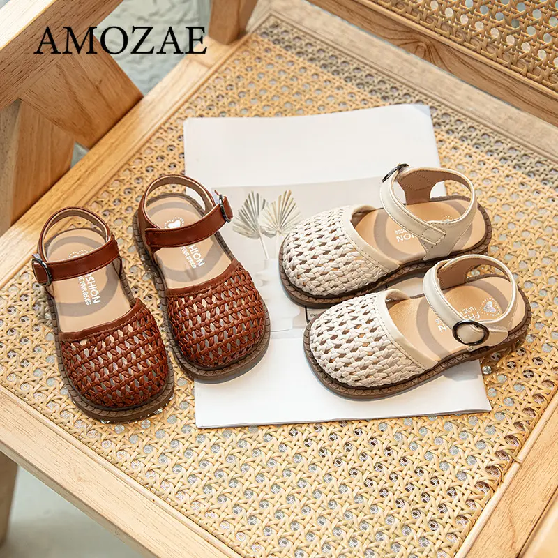Children Girls Sandal Princess Hollow-Out Shoes Kids Vintage Casual Flats Child Summer Shoe Toddler Bohemia Style Beach Shoe